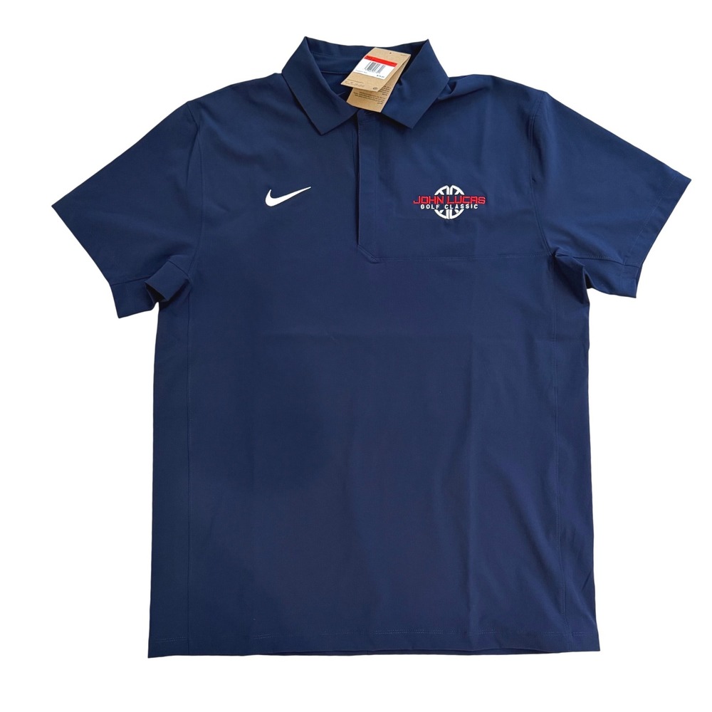 Nike Mens Dri-FIT Performance Polo John Lucas Golf Classic Shirt Navy Blue L